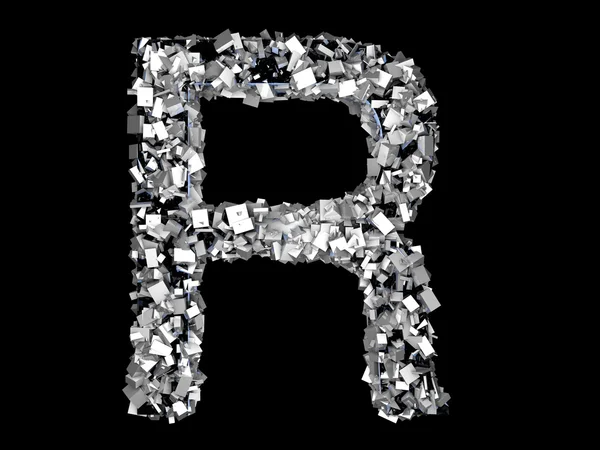 Crystal Letter - R — Stock Photo, Image